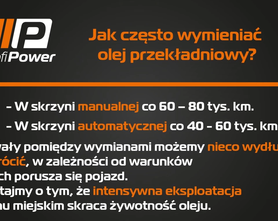 Jak często wymieniać olej przekładniowy